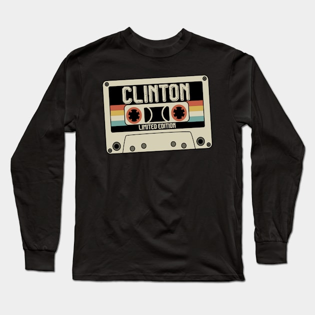 Clinton - Limited Edition - Vintage Style Long Sleeve T-Shirt by Debbie Art